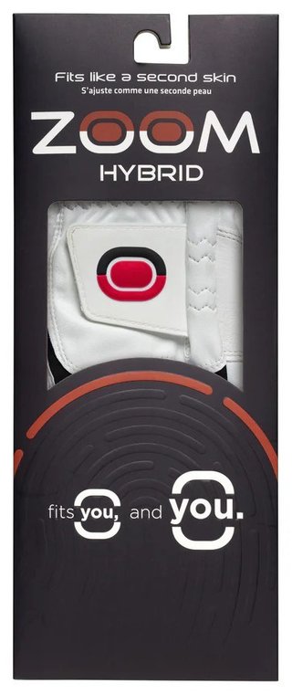 Zoom Hybrid Herren Handschuh, weiss/schwarz/rot
