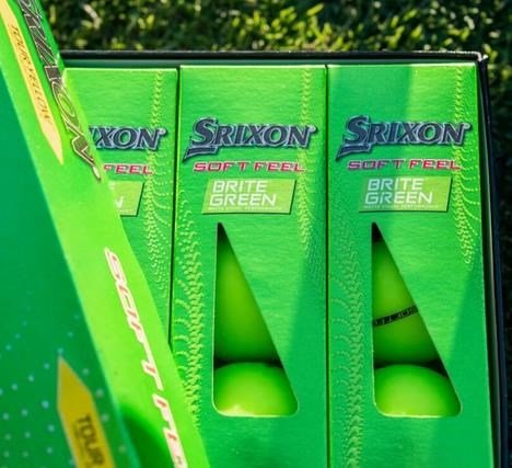 Srixon Soft Feel Brite Golfbälle, grün