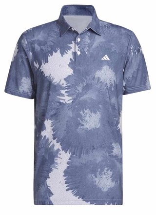 Adidas Key Print Herren Poloshirt, weiss/duneklblau