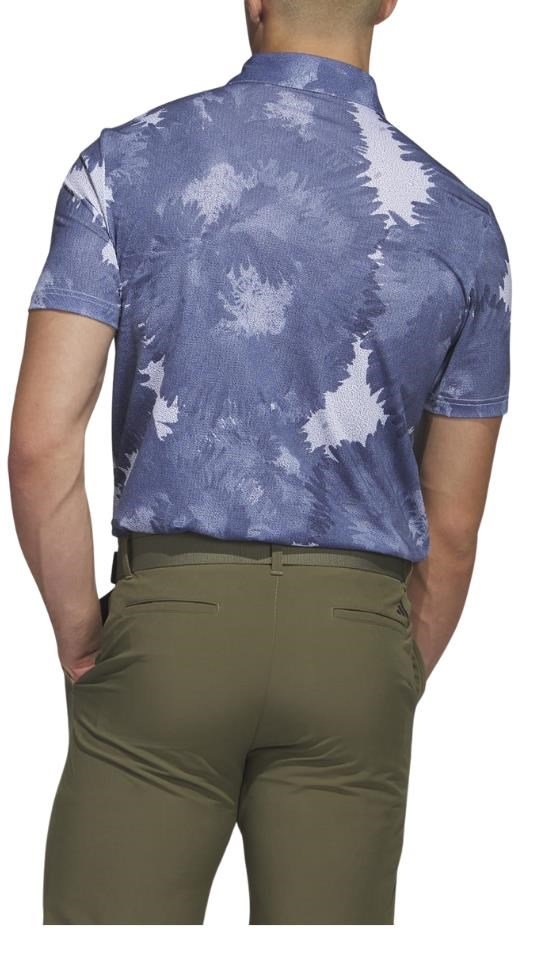 Adidas Key Print Herren Poloshirt, weiss/duneklblau