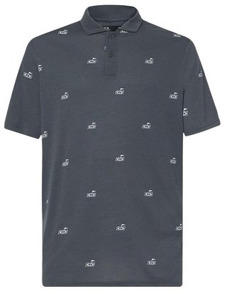 Oakley Golf Flag Pattern Herren Poloshirt, dark slate