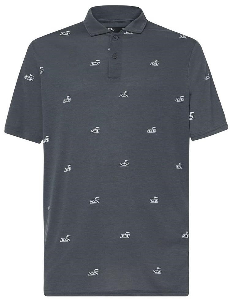 Oakley Golf Flag Pattern Herren Poloshirt, dark slate