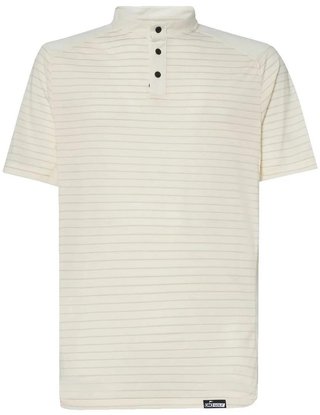 Oakley Fringe Stripe Herren Poloshirt, arctic white