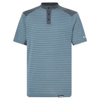 Oakley Fringe Stripe Herren Poloshirt, arctic white