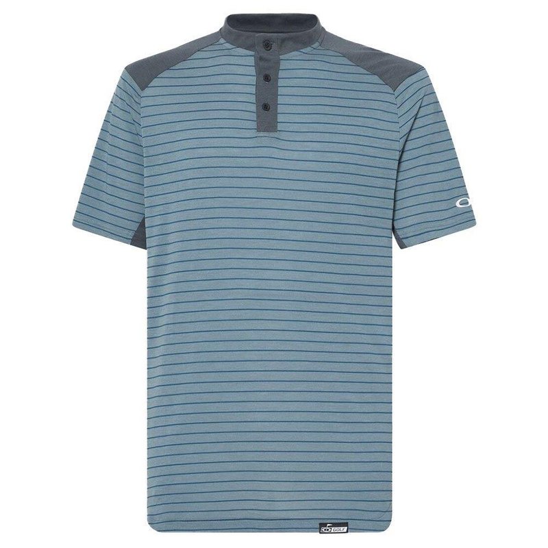 Oakley Fringe Stripe Herren Poloshirt, arctic white