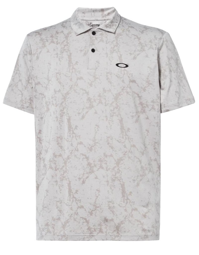 Oakley Marble Jaquard Herren Poloshirt, artic white