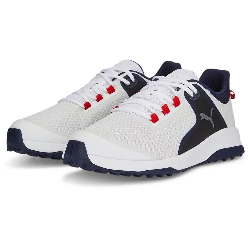 Puma Fusion Grip Herren Golfschuhe, weiss/dunkelblau