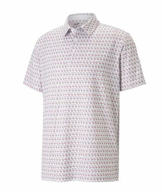 Puma Mattr Flamingo Herren Poloshirt, weiss/rosa