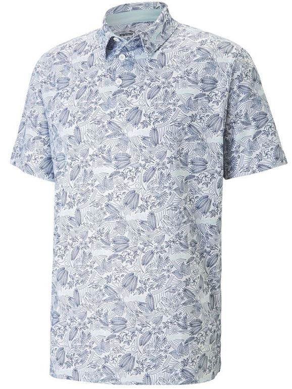 Puma Mattr Seaplanes Herren Poloshirt, weiss/blau