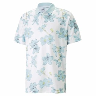 Puma Mattr Verdant Herren Poloshirt, weiss/blau