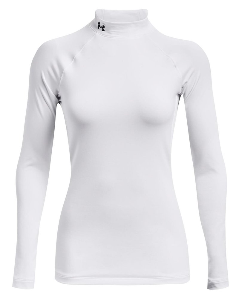 Under Armour Authentics Mockneck Oberteil mit Stehkragen, weiss