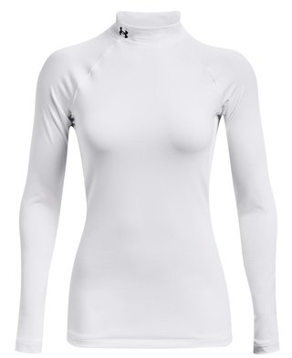 Under Armour Authentics Mockneck Oberteil mit Stehkragen, weiss