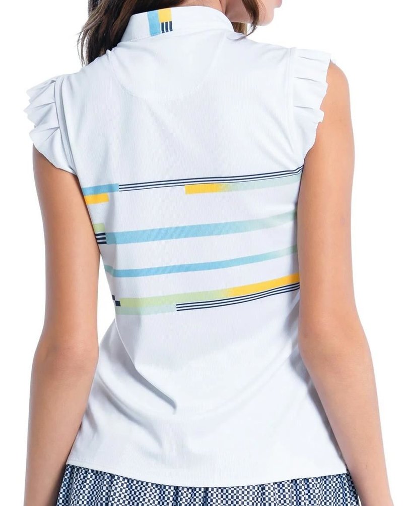 Lucky in Love Finish Line Damen Poloshirt, weiss