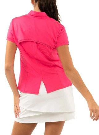 Lucky in Love Chi Chi Short Sleeve Damen Poloshirt, melon