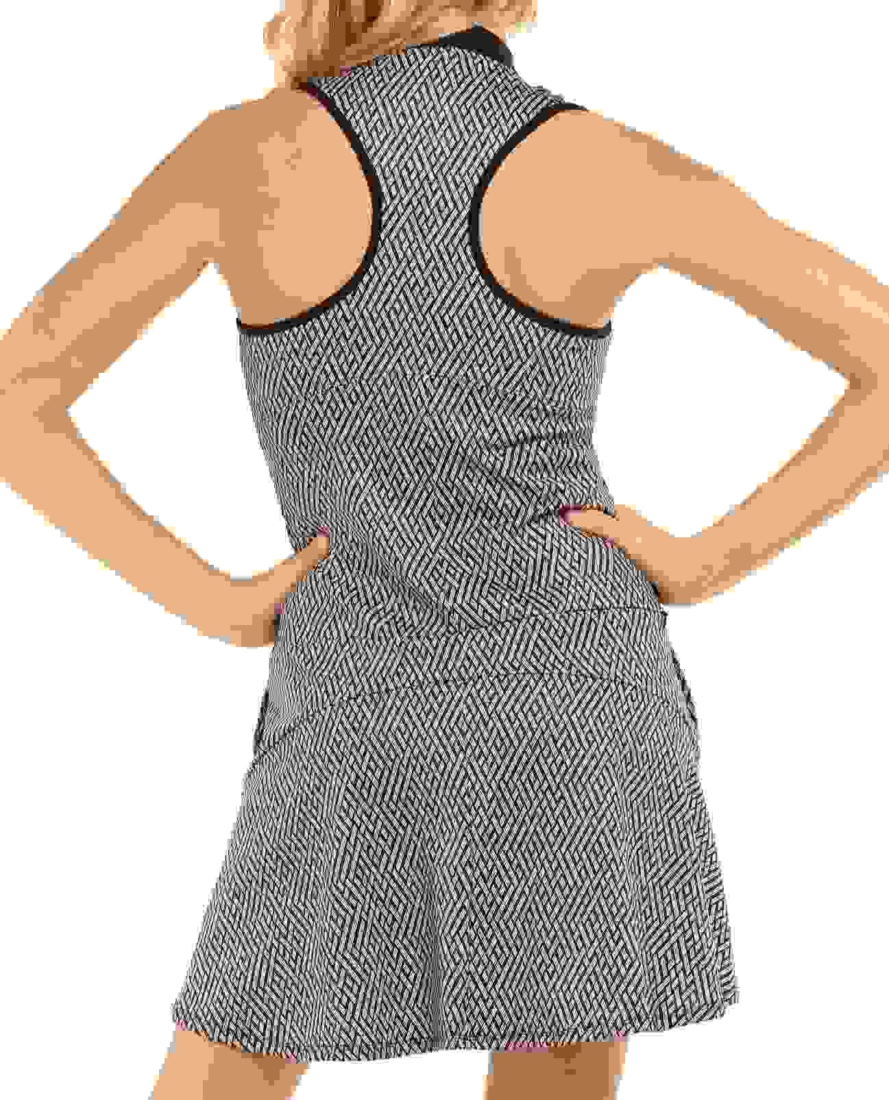 Lucky in Love Thatch Me Later Damen Golfkleid, schwarz/weiss