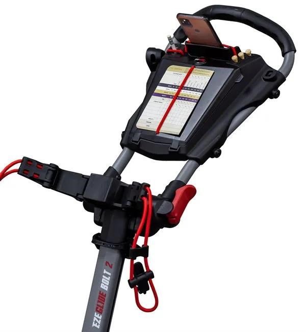 Ezeglide Bolt 2 + Easy Opening Golf Trolley, grau/rot
