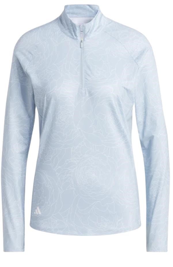 Adidas Essentials Printed Mock Langarmshirt für Frauen, wonder blue