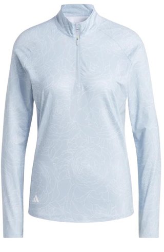 Adidas Essentials Printed Mock Langarmshirt für Frauen, wonder blue