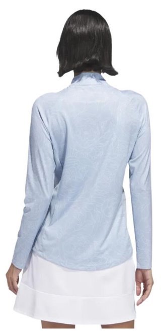 Adidas Essentials Printed Mock Langarmshirt für Frauen, wonder blue