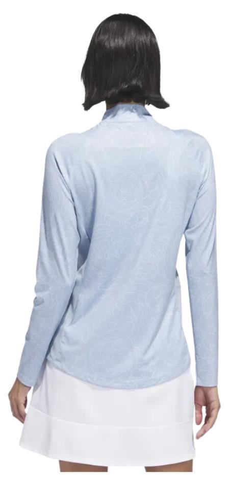 Adidas Essentials Printed Mock Langarmshirt für Frauen, wonder blue