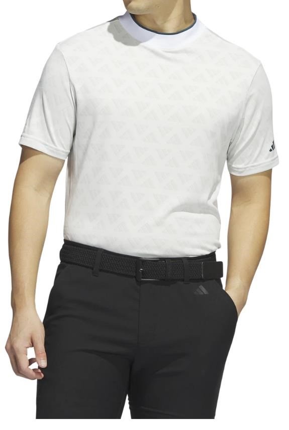 Adidas Adi Jacquard Herren Poloshirt, grau/weiss