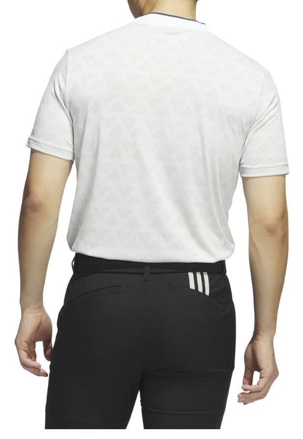 Adidas Adi Jacquard Herren Poloshirt, grau/weiss