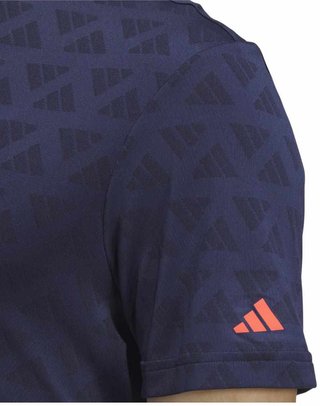 Adidas Adi Jacquard Herren Poloshirt, schwarz/dunkelblau