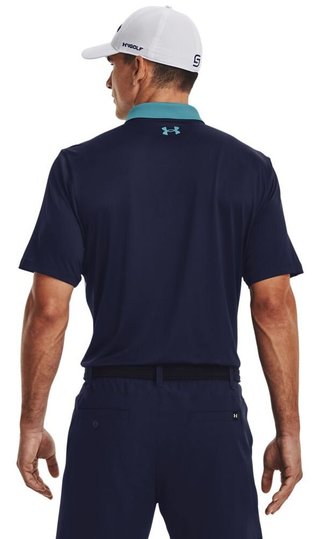 Under Armour Perf 3.0 Color Block Herren Polo, glacier blue