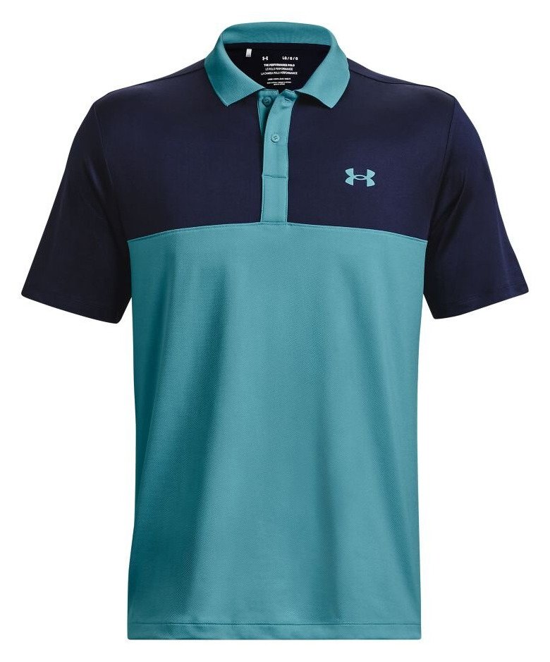Under Armour Perf 3.0 Color Block Herren Polo, glacier blue