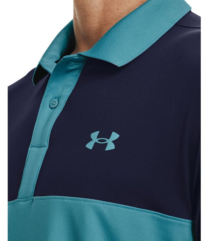 Under Armour Perf 3.0 Color Block Herren Polo, glacier blue