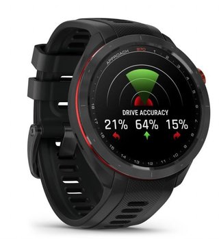 Garmin Approach S70 47mm GPS-Uhr, schwarze Keramiklünette / schwarzes Silikonarmband