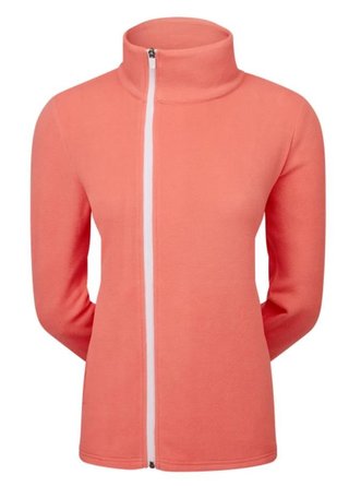 Footjoy Asymmetric Full-Zip Fleece Damen Sweatshirt, orange