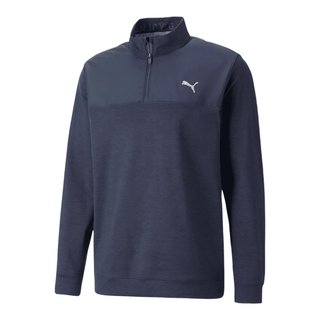 Puma Cloudspun Colorblock 1/4 Zip Herren Sweatshirt, dunkelblau