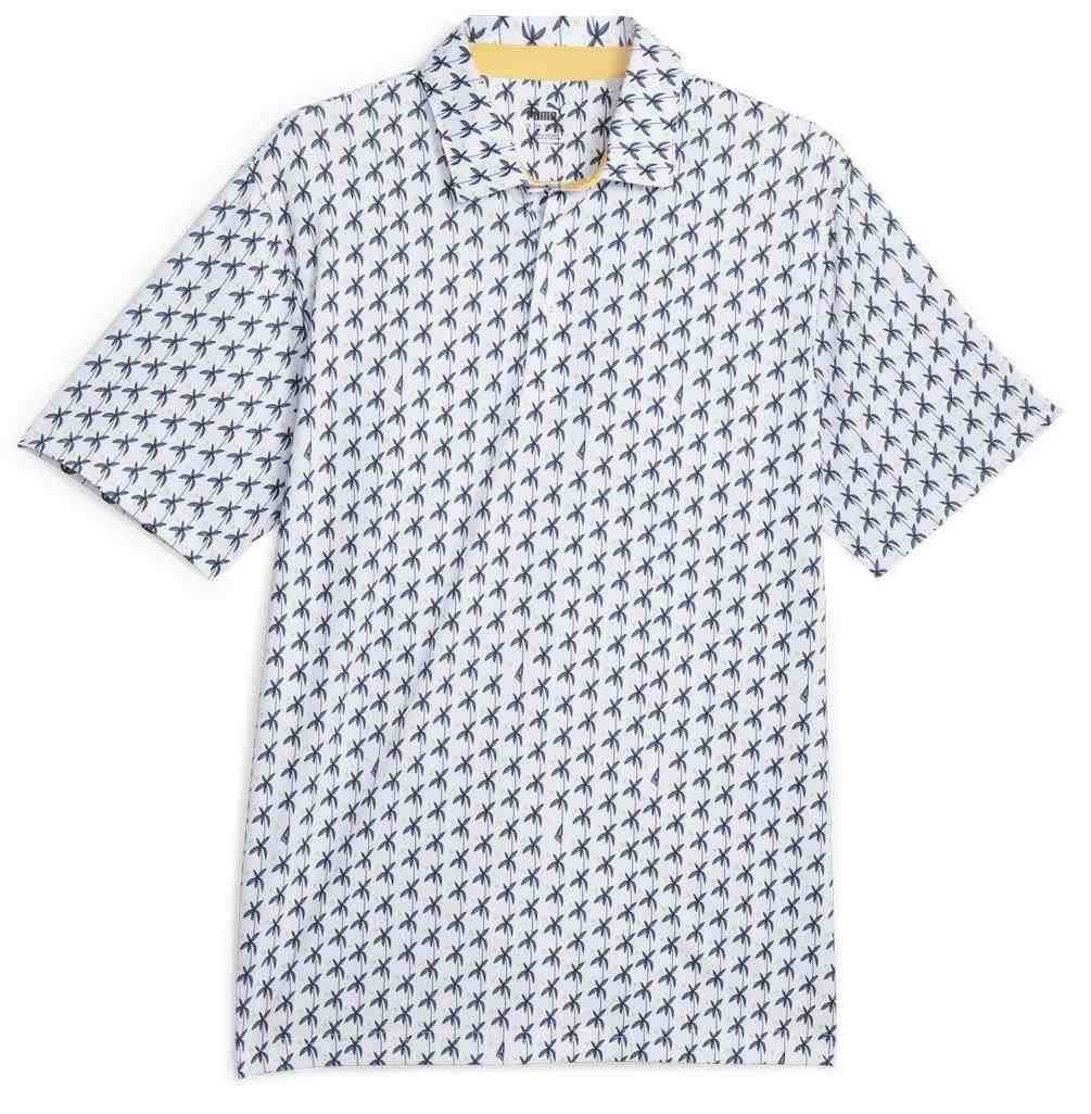 Puma Mattr Palms Herren Poloshirt, weiss/dunkelblau