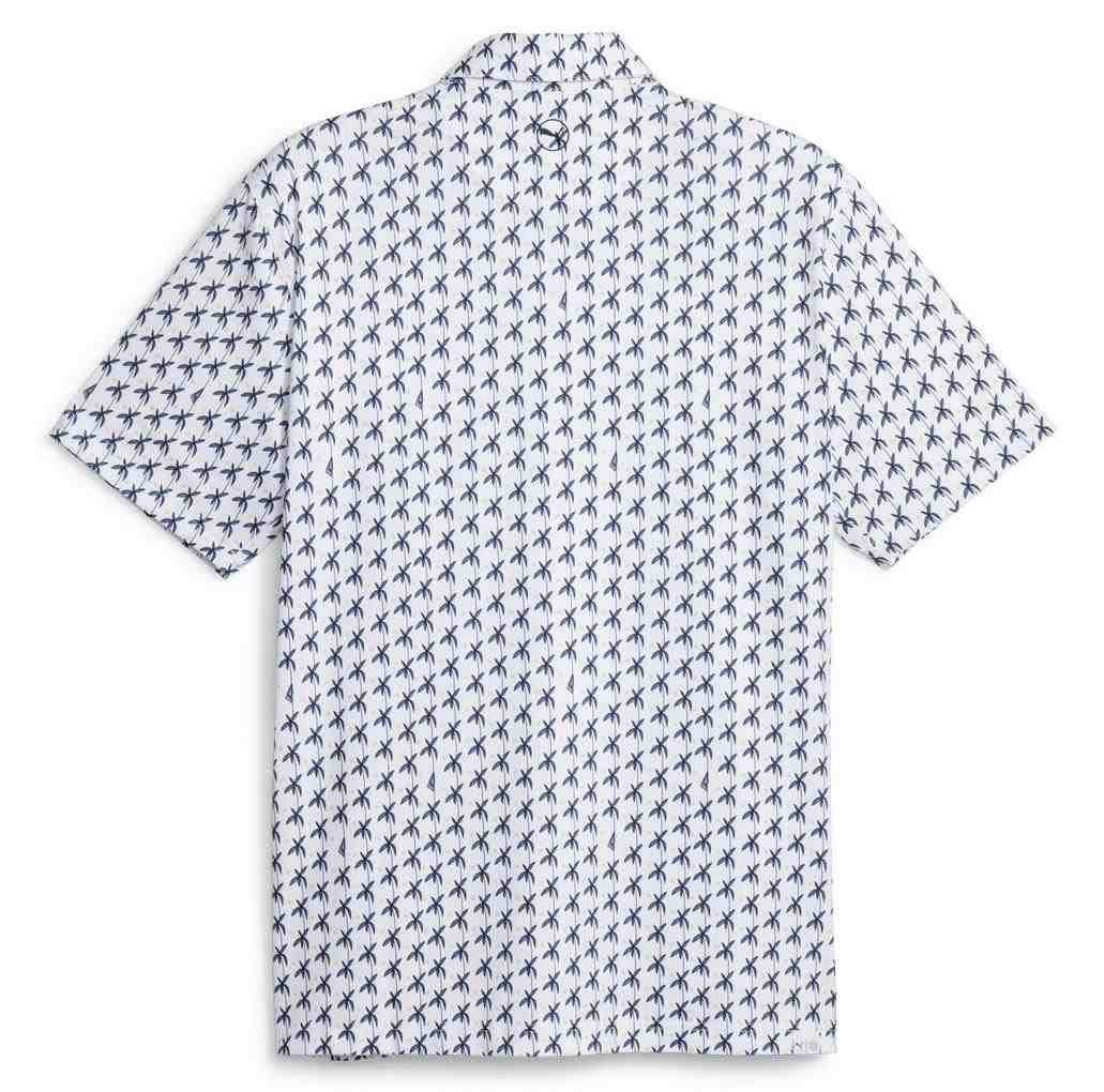 Puma Mattr Palms Herren Poloshirt, weiss/dunkelblau
