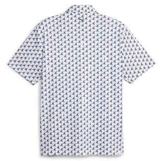 Puma Mattr Palms Herren Poloshirt, weiss/dunkelblau