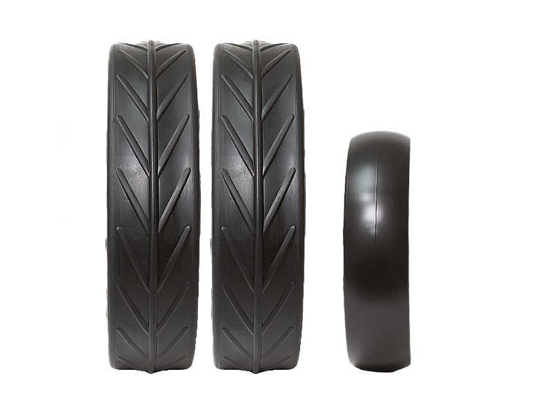 JuCad Complete Wheel Set (3) für PHANTOM TITAN Elektrotrolleys (Felgen und Reifen), titanium