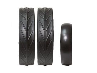 JuCad Complete Wheel Set (3) für PHANTOM TITAN Elektrotrolleys (Felgen und Reifen), titanium