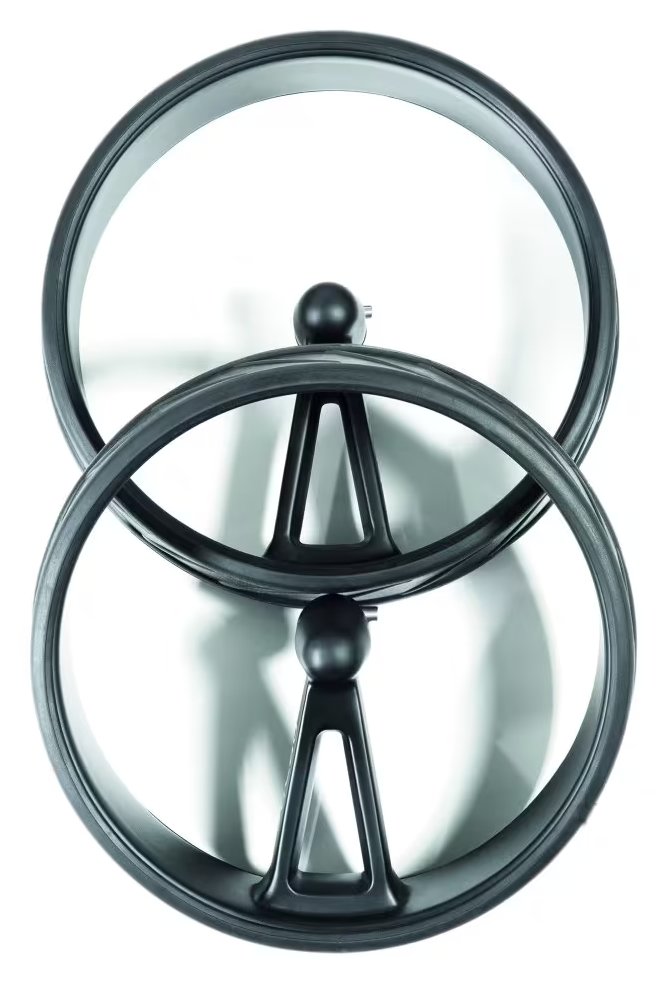 JuCad Complete Wheel Set (3) für PHANTOM TITAN Elektrotrolleys (Felgen und Reifen), titanium