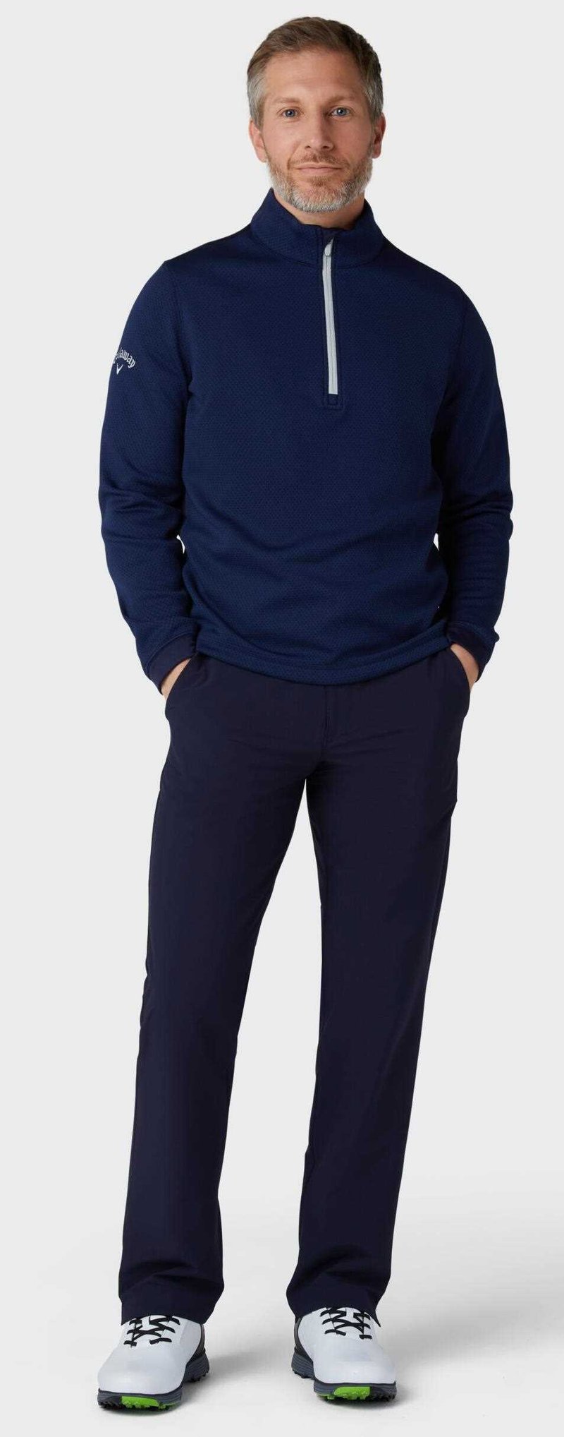 Callaway Eco Hex Texture Herren Sweatshirt, dunkelblau