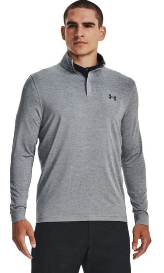 Under Armour Playoff 1/4 Zip Herren Sweatshirt, grau