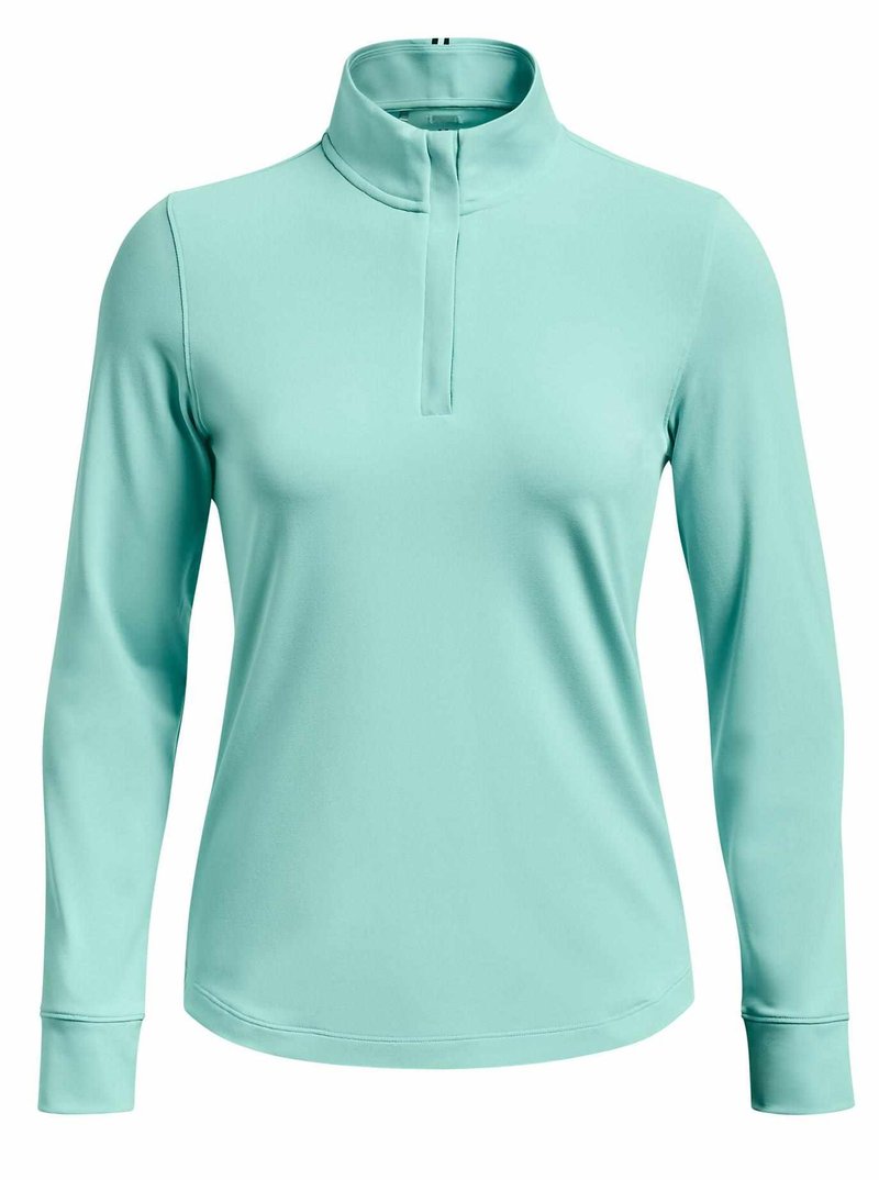 Under Armour Playoff 1/4 Zip Damen Sweatshirt, neo turquoise