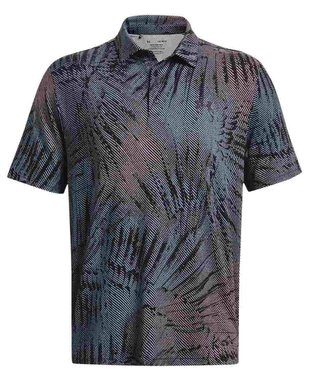 Under Armour Playoff 3.0 Printed Herren Poloshirt, schwarz/rosa