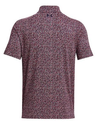 Under Armour Playoff 3.0 Printed Herren Poloshirt, dunkelblau/rot