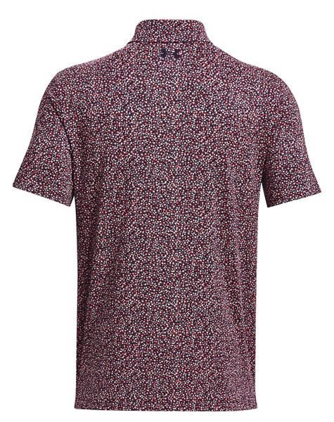 Under Armour Playoff 3.0 Printed Herren Poloshirt, dunkelblau/rot