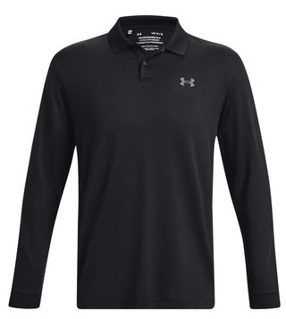 Under Armour Performance 3.0 Herren Langarm-Poloshirt, schwarz