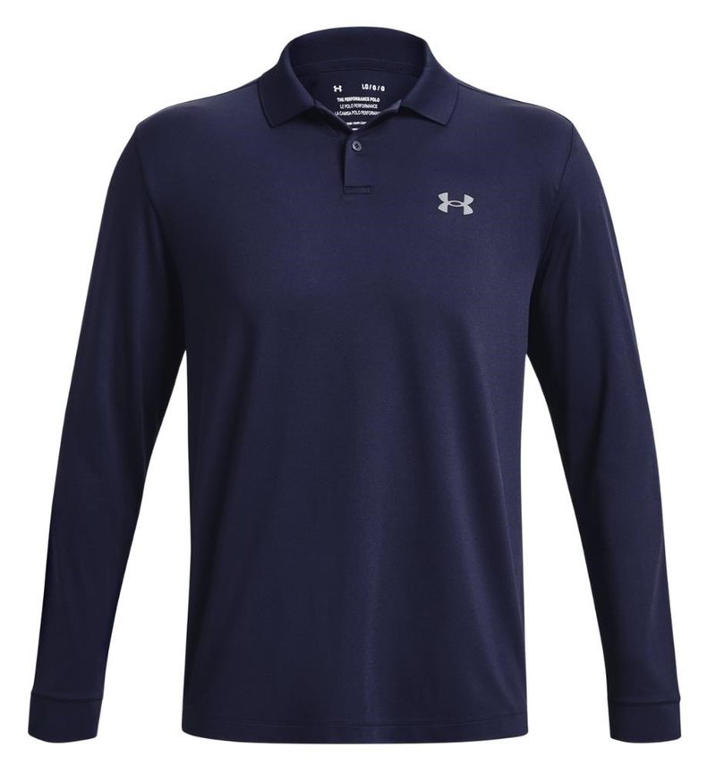 Under Armour Matchplay Herren Langarm-Poloshirt, dunkelblau