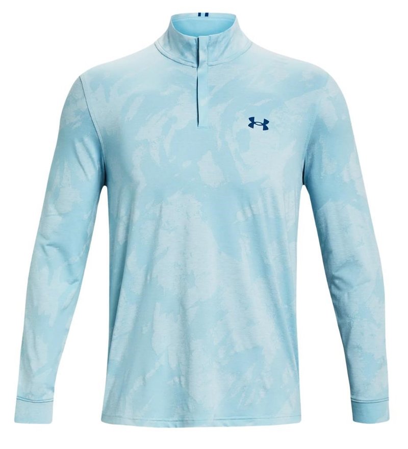 Under Armour Payoff Jacquard 1/4 Zip Herren Sweatshirt, hellblau