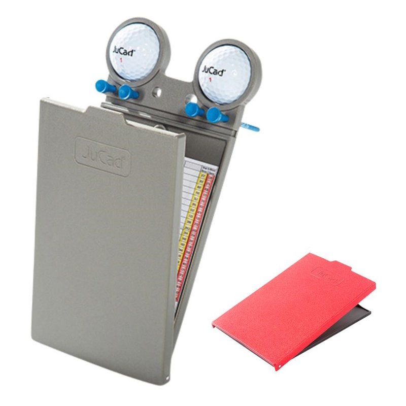 JuCad Scorekartenhalter, titanium/rot Abdeckungs