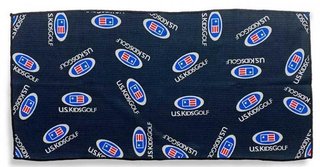 U.S. Kids Golf Multi Logo Microfiber Golfhandtuch, schwarz